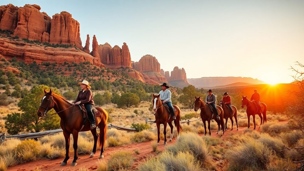 Horseback riding in Sedona red rock country