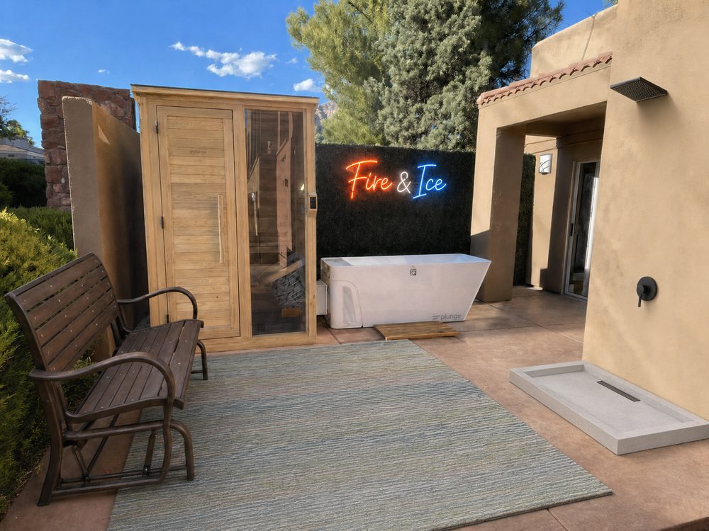 Arroyo Pinion Fire and Ice sauna and cold plunge